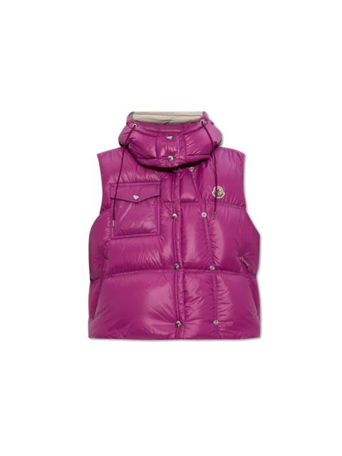 Moncler MONCLER Pario $2240 Women's Pink Down Vest New (Women's size