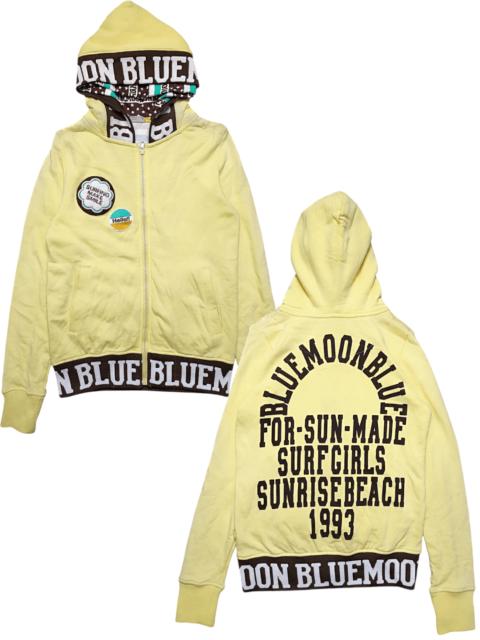 Other Designers Hysteric Glamour × If Six Was Nine × Le Grande Bleu (L.G.B.) - Blue Moon Blue Zip Hoodie Full Print