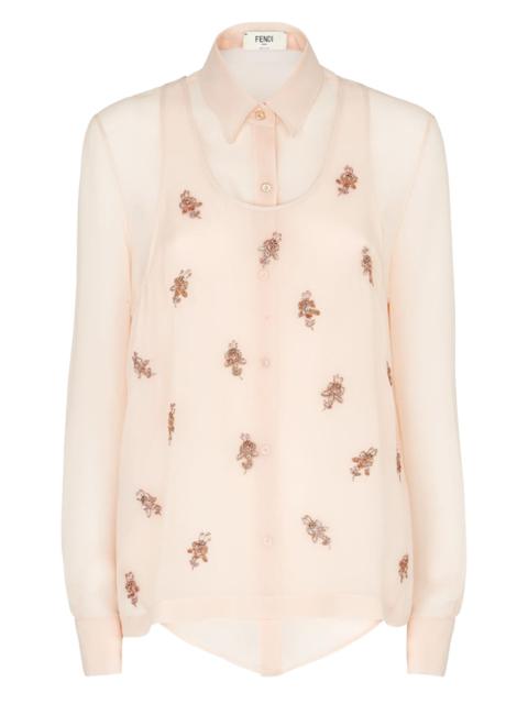 FENDI Silk Georgette Top