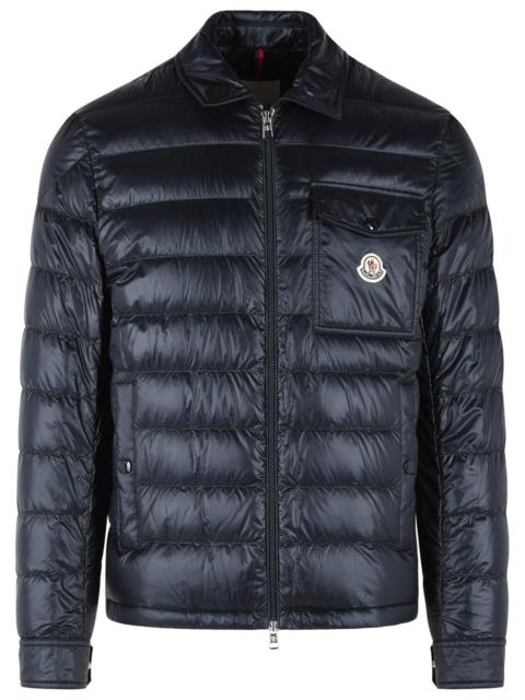 Moncler Moncler 'Mourillon' Navy Blue Polyamide Padded Shirt Jacket Men