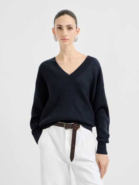 Brunello Cucinelli Sparkling cashmere ribbed sweater