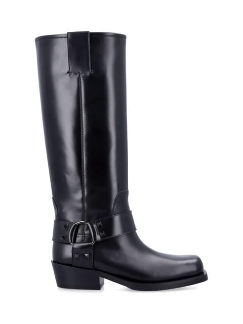 Valentino Rockstud Biker Boot