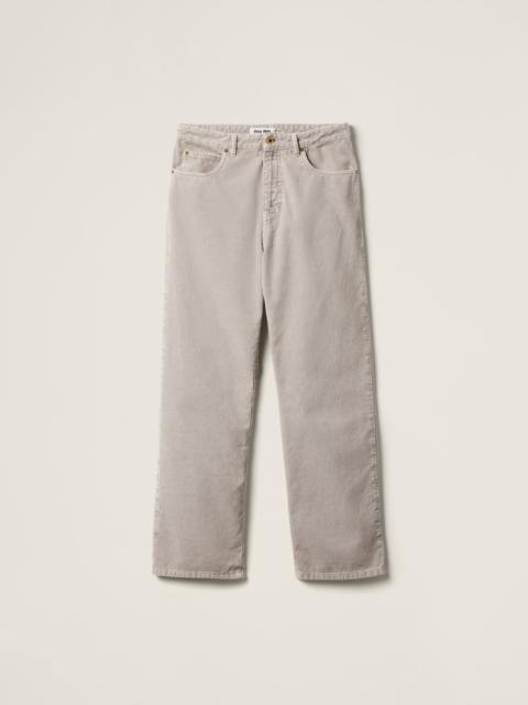 Miu Miu Garment-dyed corduroy pants