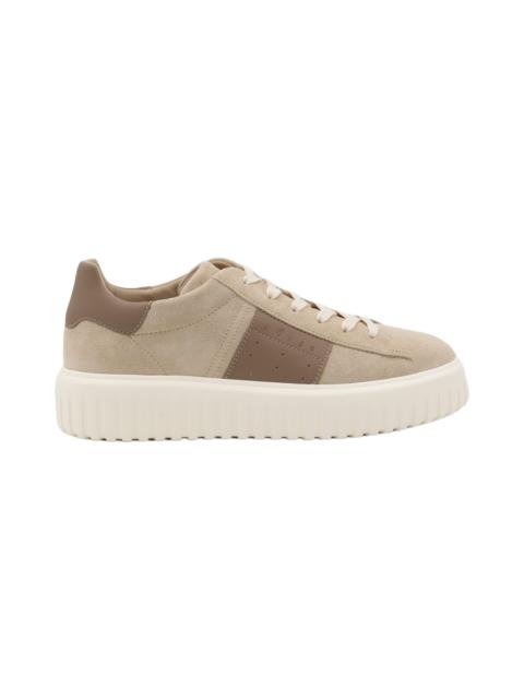 HOGAN Beige Leather Sneakers