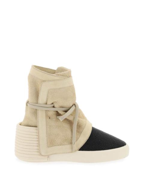 FEAR OF GOD HIGH-TOP SUEDE AND BEADED LEATHER MOC