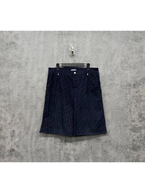 Dior Dior all-logo monogram denim shorts
