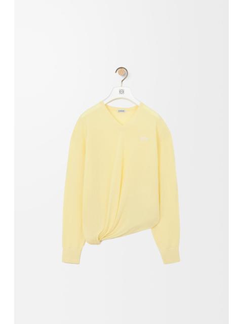 Loewe Loewe Draped Wool Knitwear Light Yellow Women