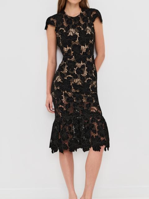 Alice + Olivia Clover Open Back Midi Dress