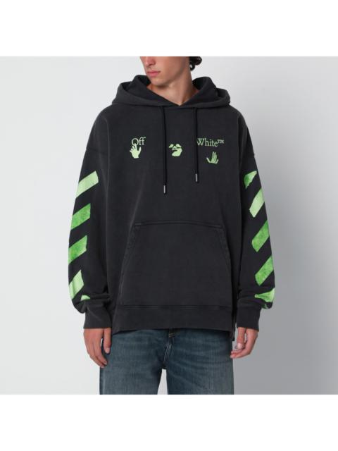 Off-White Off-White Washed Black Sweatshirt With Logo Prints Men