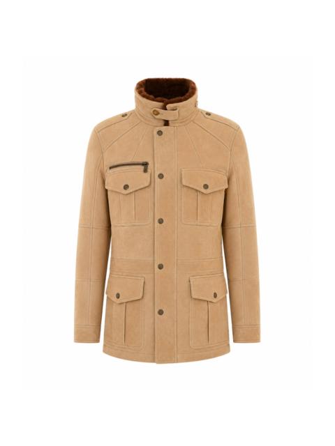 Brunello Cucinelli Brunello Cucinelli Men Waxed Shearling Safari Jacket