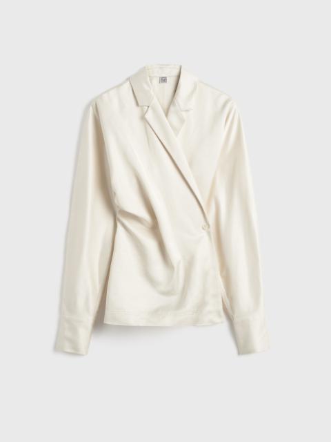 TOTEME Wrap blouse ecru