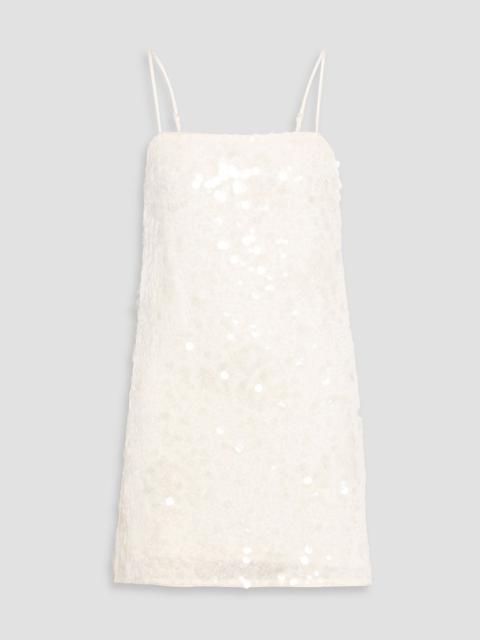 SIMKHAI Lollie sequined jersey mini dress