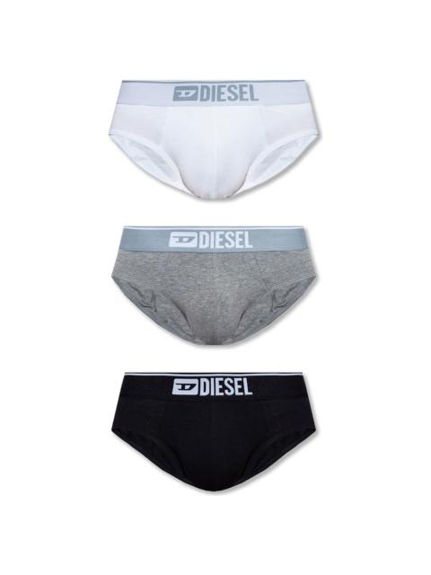 Umbr-andre Three-pack Logo-embroidered Briefs Set