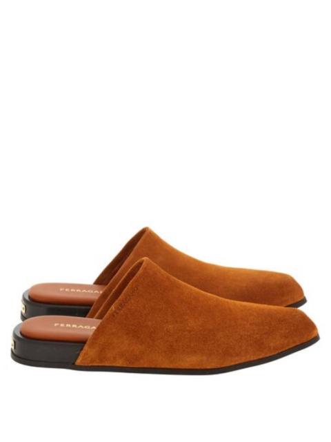 FERRAGAMO Ferragamo Cognac Nycole Suede Mules