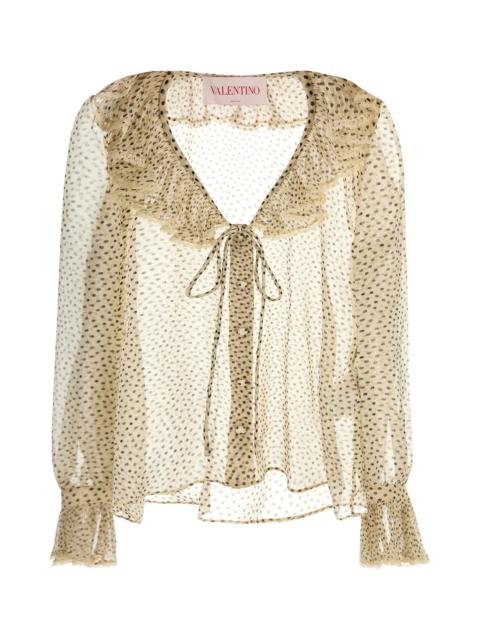 Valentino Printed georgette shirt