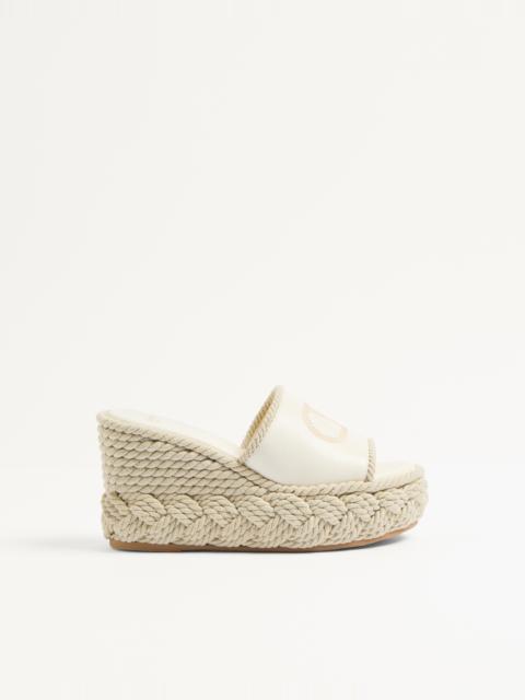 Valentino VLOGO TORCHON WEDGE SLIDE IN NAPPA 100MM