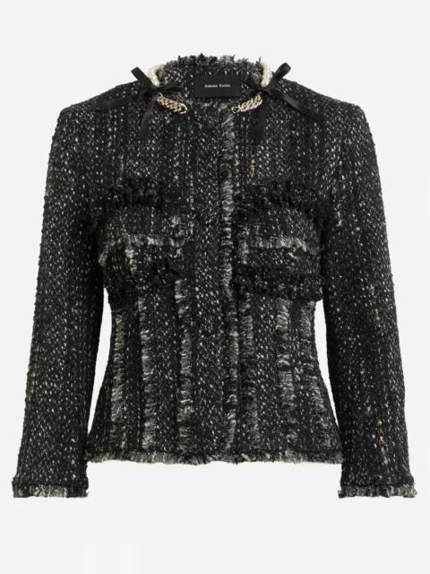 Simone Rocha Embellished Sculpted Frill Bust Fray Jacket