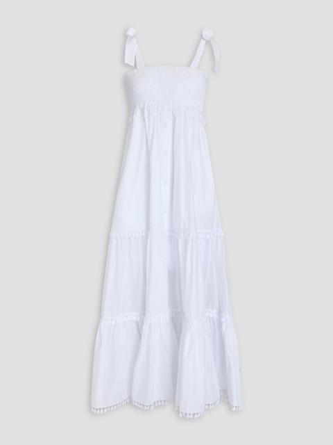 Charo Ruiz Delphinus tiered cotton-blend voile maxi dress
