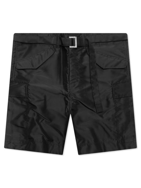 sacai NYLON TWILL SHORTS - BLACK