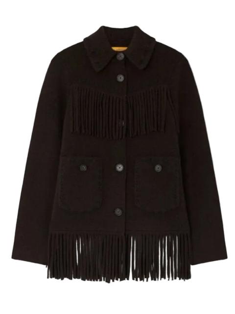 GUEST IN RESIDENCE Western Fringe Jacket in Burnt Cocoa