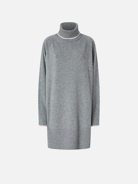 PINKO SHORT KNIT DRESS WITH HIGH NECK