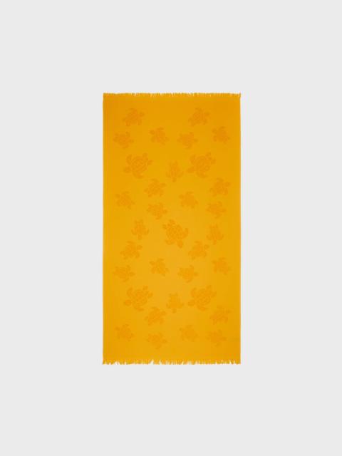 Vilebrequin Beach Fouta in Organic Cotton Turtles Jacquard