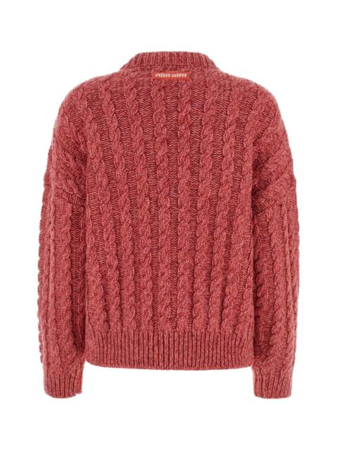 Dark Pink Cashmere Blend Sweater