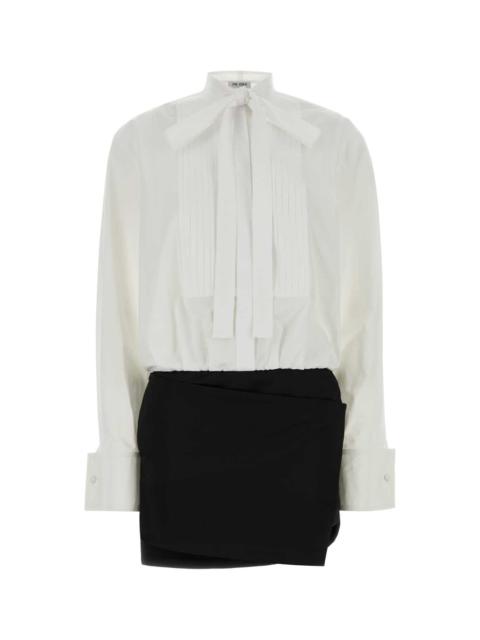 THE ATTICO The Attico Women Two-Tone Poplin And Satin Mini Dress