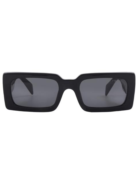 Prada Open Box - Prada Grey Rectangular Ladies Sunglasses PR A07S 1AB5S0 52