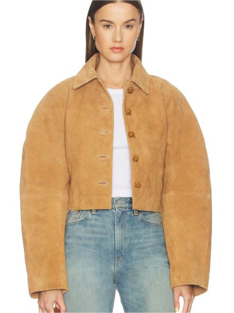 RÓHE Rounded Textured Suede Jacket