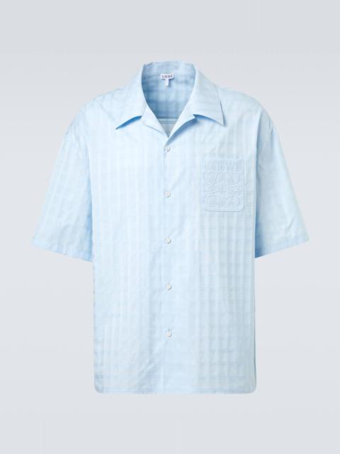 Loewe Jacquard logo cotton bowling shirt