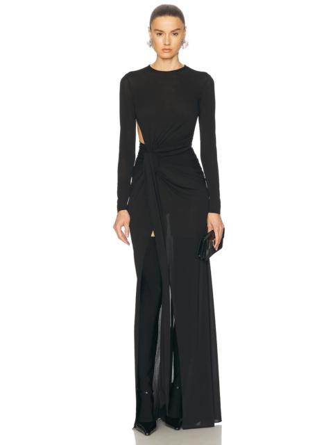 ALEX PERRY Cut Out Jersey Gown