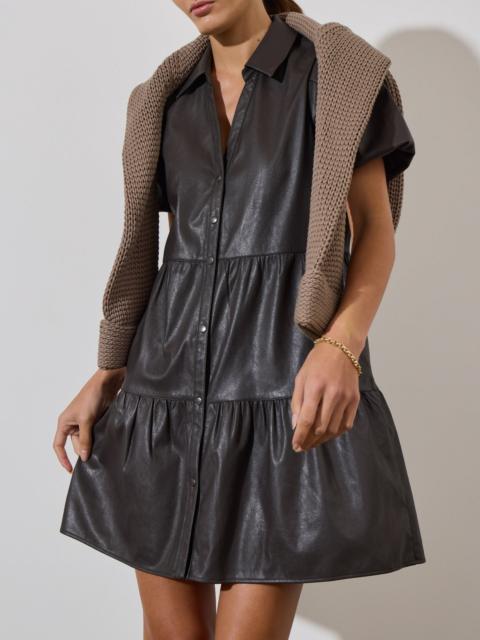 BROCHU WALKER The Havana Vegan Leather Mini Dress
