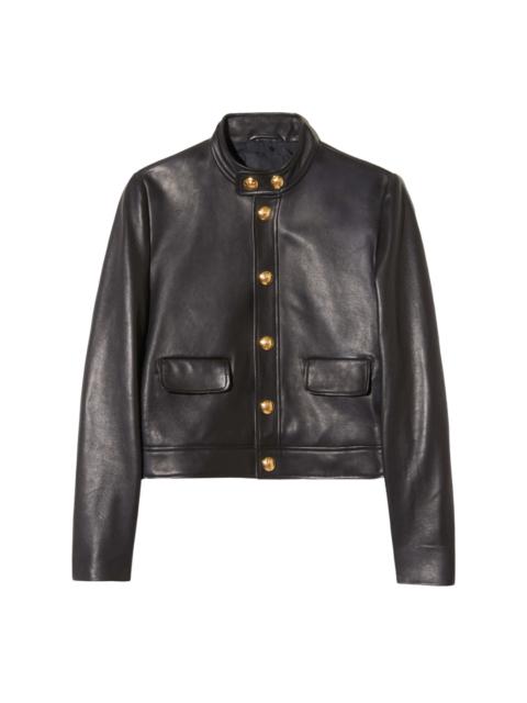 NILI LOTAN Hadley Cropped Leather Jacket