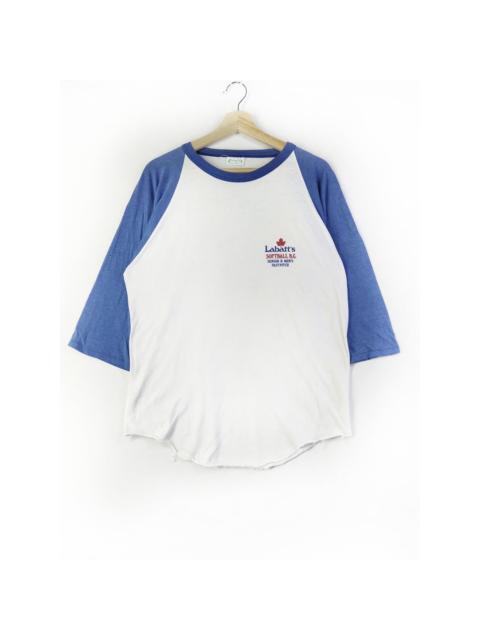Other Designers MLB × Vintage - Vintage Labatts Softball 3 Quarter Tshirt