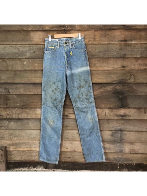 Other Designers Vintage - Love Bird Blue Distressed Denim Pants #B552