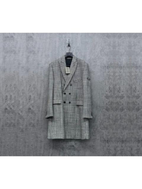 BALENCIAGA Balenciaga plaid jacket with embossed logo on sleeve