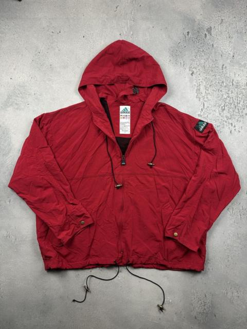 adidas Vintage Adidas Equipment Red Hooded Windbreaker Jacket 90s