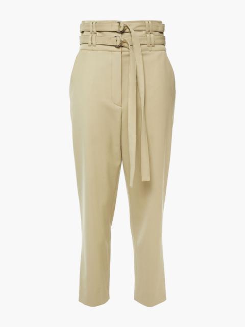 Proenza Schouler Belted wool-blend twill tapered pants