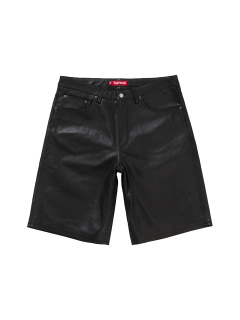 Supreme Supreme Baggy Leather Short (SS25) Black