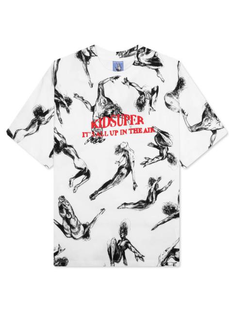 KidSuper TRAPEZE WOMEN ALL OVER PRINT SHIRT - WHITE