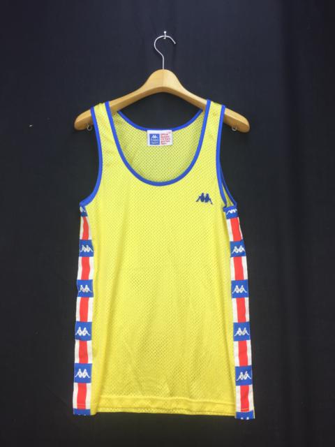 Other Designers Vintage - VINTAGE KAPPA TANK TOP SIDE TAPSMADE IN ITALY
