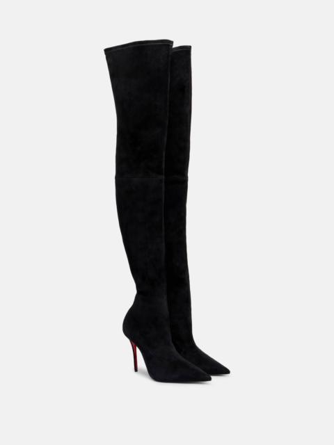 Christian Louboutin Miss Z 100 suede over-the-knee boots