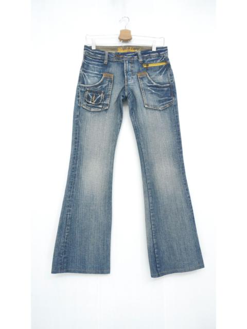 Other Designers Distressed Denim - 🔥 Japan Back Number Lowrise Flared Women Bush Jeans 🔥