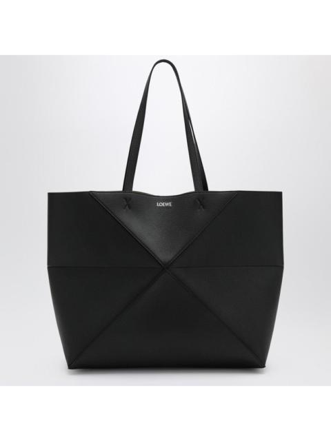 Loewe Loewe Large Puzzle Fold Tote Bag In Black Grenade Leather Women