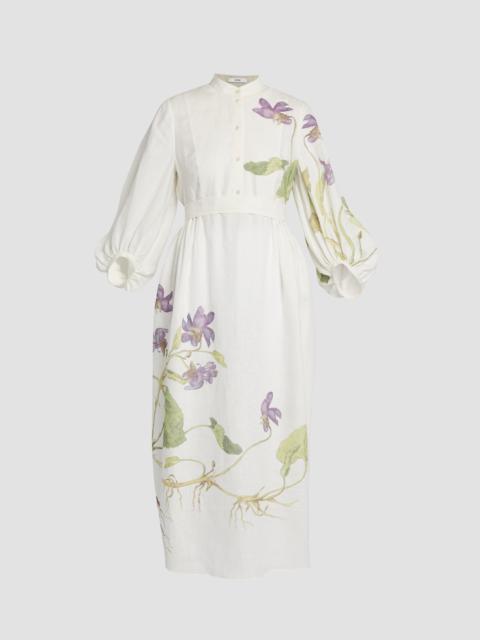 Erdem LONG SLEEVE MIDI DRESS