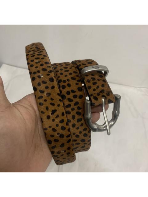 Stüssy Stussy bamboo buckle belt leopard pattern