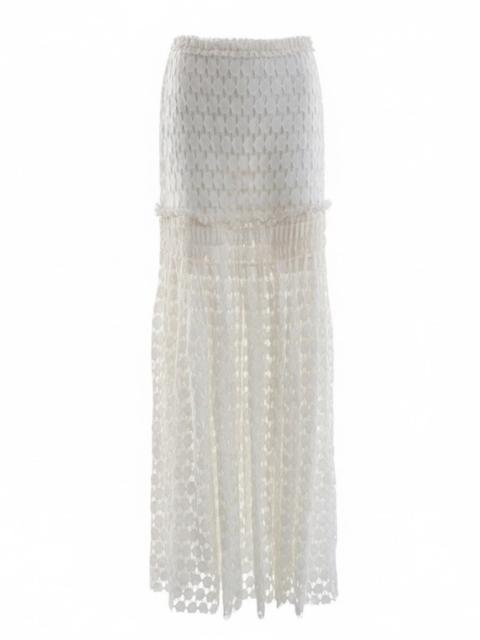 ULLA JOHNSON Aris Lace Maxi Skirt in Chalk
