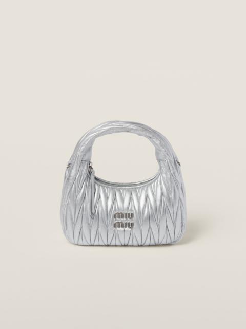 Miu Miu Wander matelassé nappa leather hobo bag