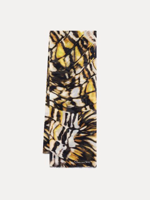 Oscar de la Renta ABSTRACT BUTTERFLY MODAL CASHMERE SCARF